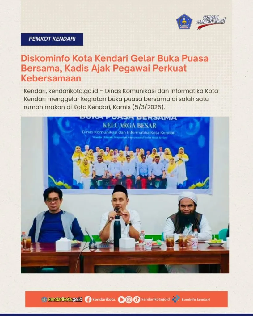 Diskominfo Kota Kendari Gelar Buka Puasa Bersama, Kadis Ajak Pegawai Perkuat Kebersamaan